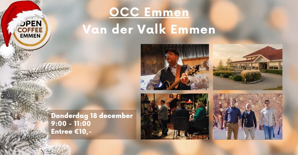 Open Coffee Emmen – donderdag 18 december bij Van der Valk Emmen